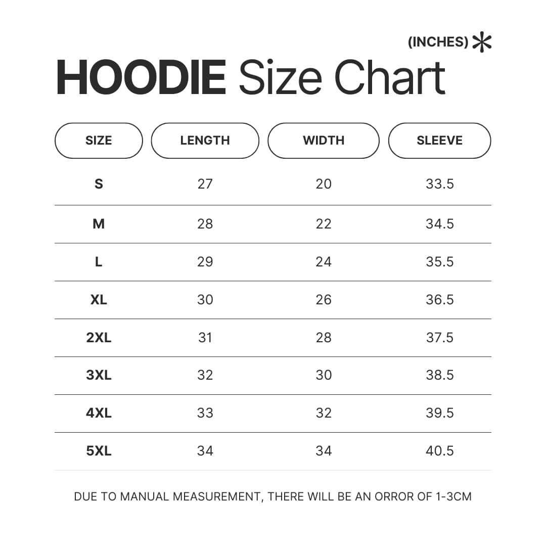 Hoodie Size Chart - The Wingfeather Saga Store