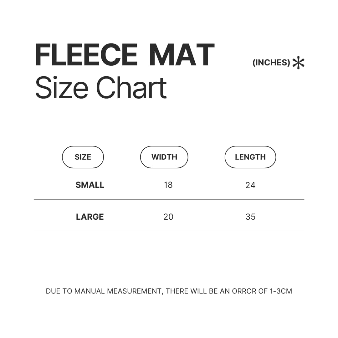 Fleece Mat Size Chart - The Wingfeather Saga Store