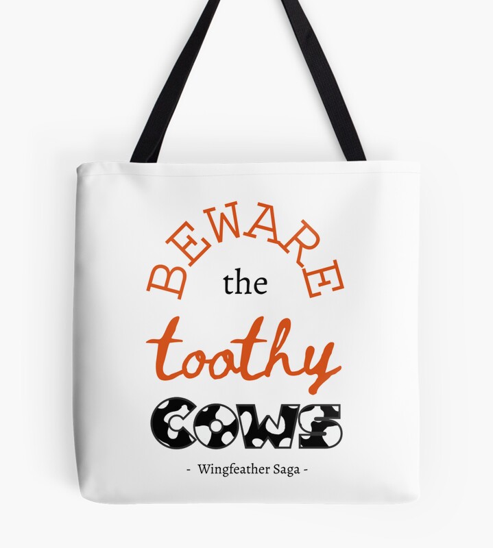 Beware The Toothy Cows Wingfeather Saga Black Tote Bag