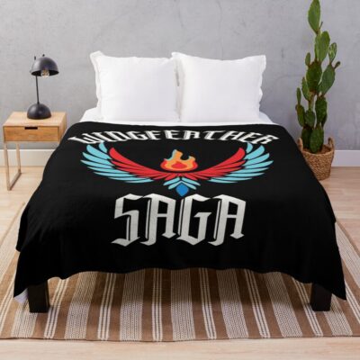 Wingfeather Saga Fiery Phoenix Crest Design Throw Blanket