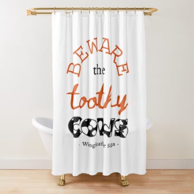 Beware The Toothy Cows Wingfeather Saga Black Shower Curtain