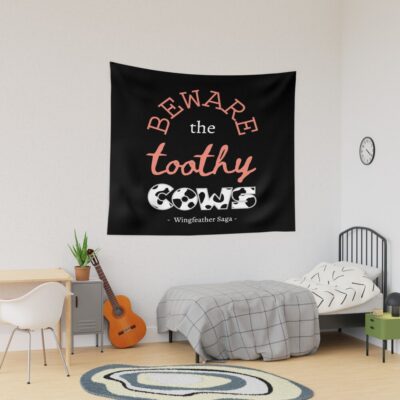 Beware The Toothy Cows Wingfeather Saga White Tapestry